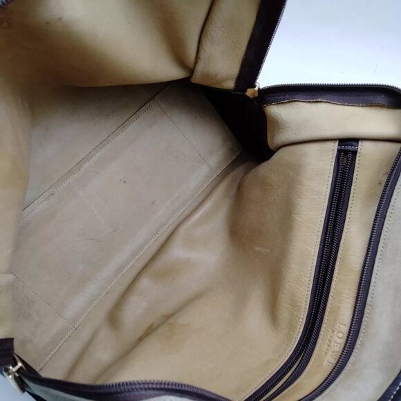 LOEWE Amazona Hand Bag Brown Suede Leather - Picture 8 of 9